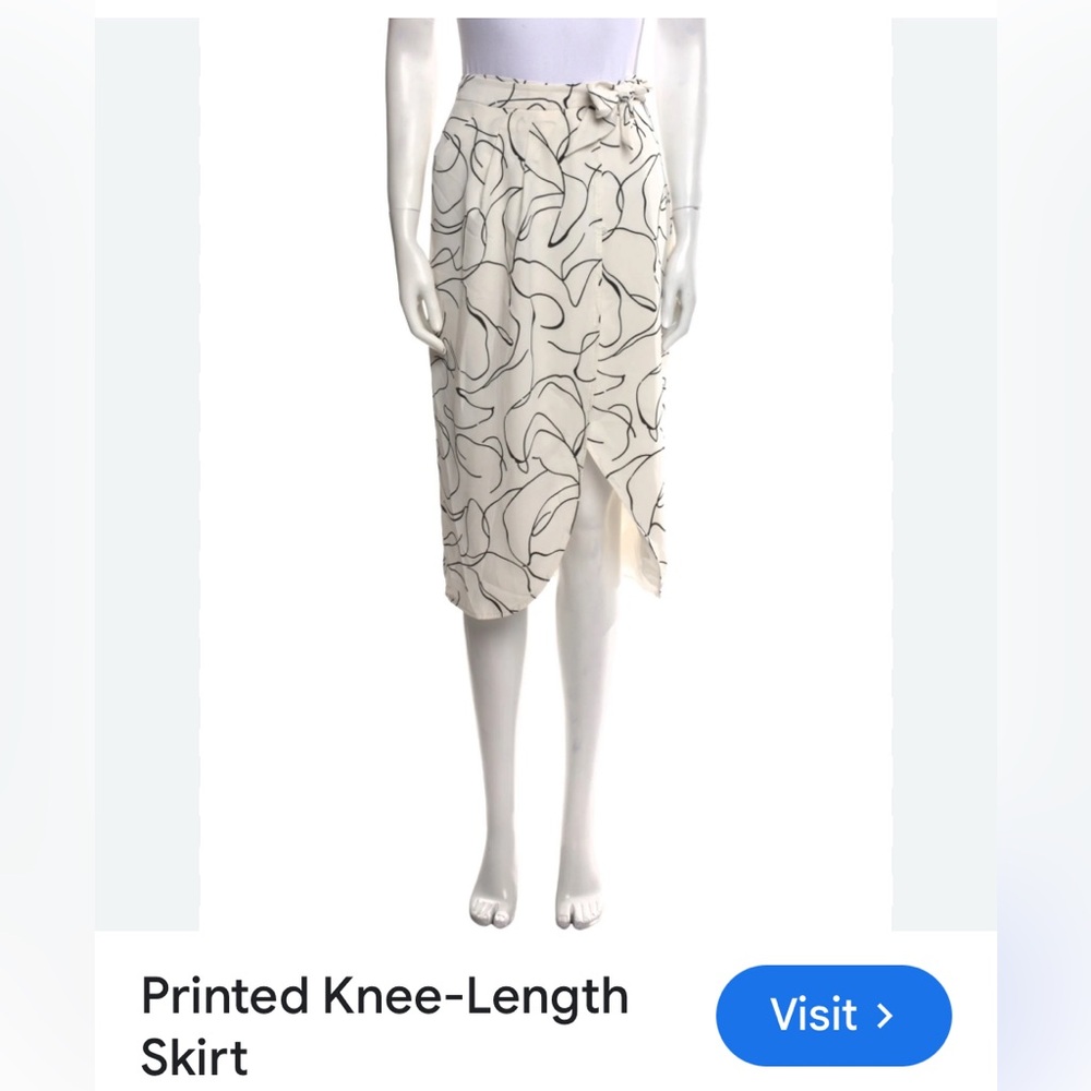 Petite Studio Cream and Black Printed Pencil Skirt